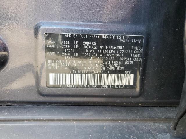 2013 Subaru Outback 2.5I Premium VIN: 4S4BRBBC6D3258069 Lot: 61628014