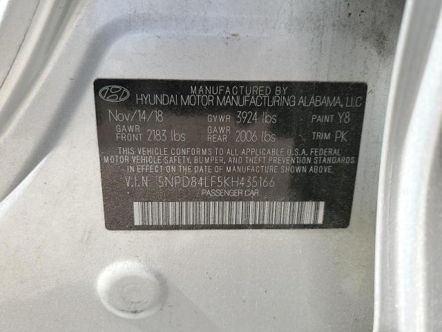 2019 Hyundai Elantra Sel VIN: 5NPD84LF5KH435166 Lot: 61889774