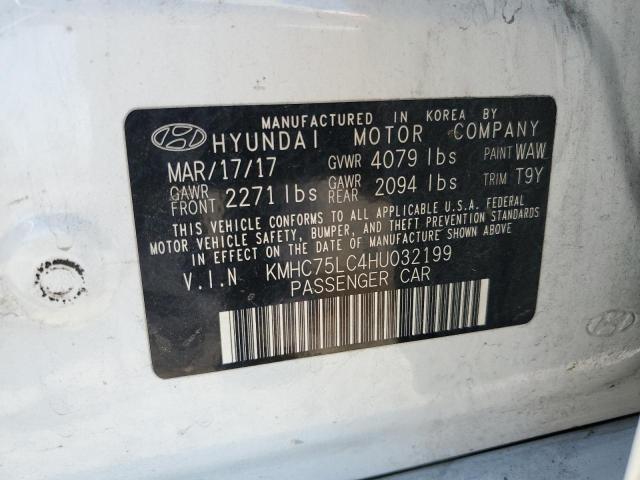 2017 HYUNDAI IONIQ SEL - KMHC75LC4HU032199