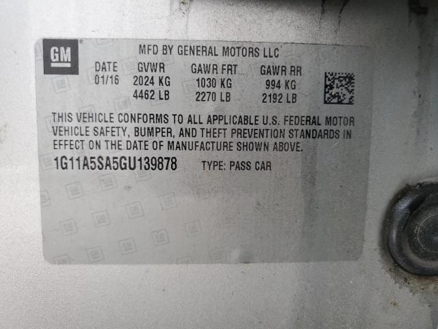 2016 CHEVROLET MALIBU LIM - 1G11A5SA5GU139878