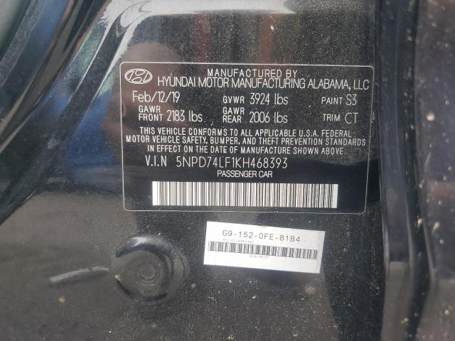 2019 HYUNDAI ELANTRA SE - 5NPD74LF1KH468393