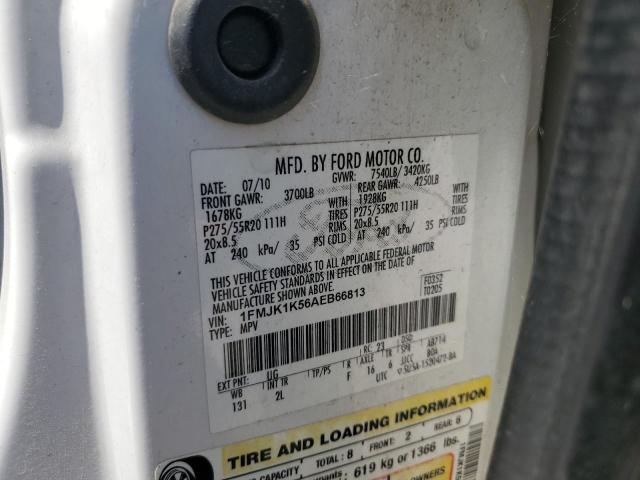 2010 Ford Expedition El Limited VIN: 1FMJK1K56AEB66813 Lot: 61266044