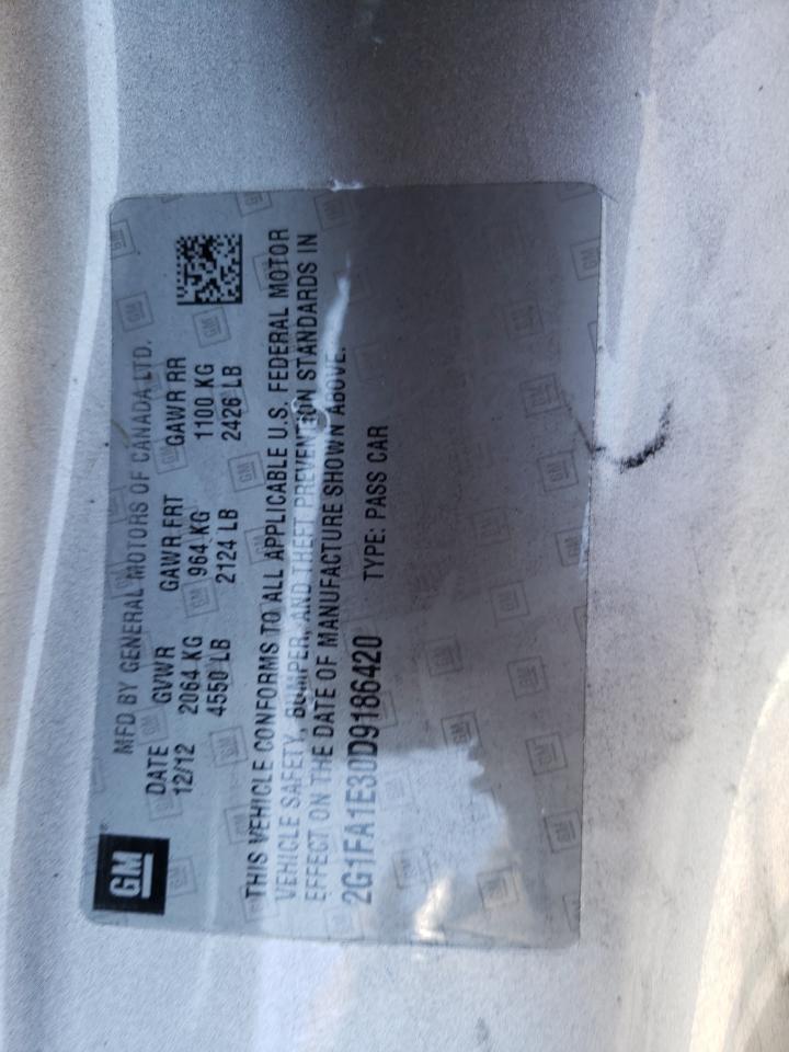 2G1FA1E30D9186420 2013 Chevrolet Camaro Ls