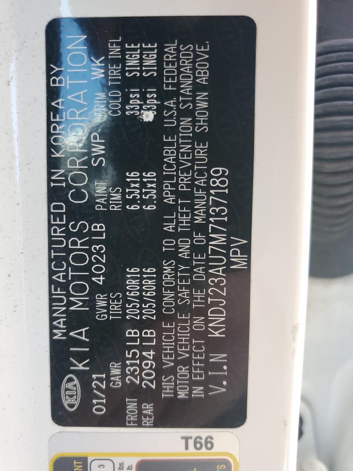 KNDJ23AU7M7137189 2021 Kia Soul Lx