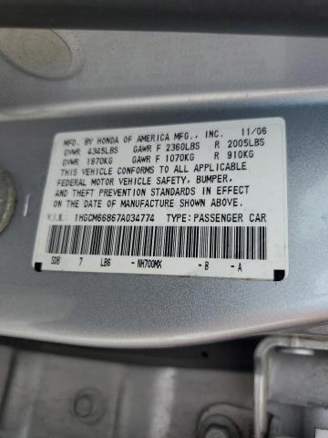 1HGCM66867A034774 2007 Honda Accord Ex