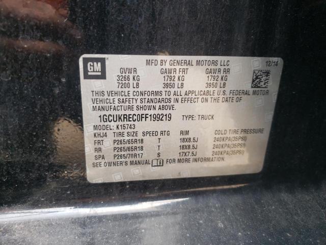 2015 CHEVROLET SLVRD 1500 1GCUKREC0FF199219