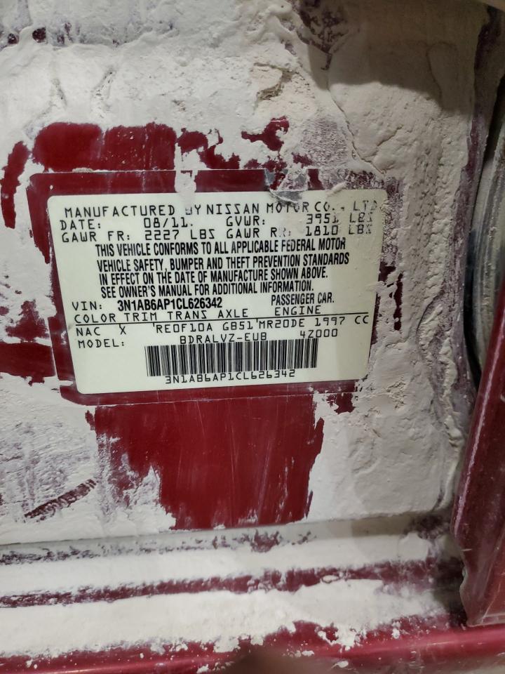 3N1AB6AP1CL626342 2012 Nissan Sentra 2.0