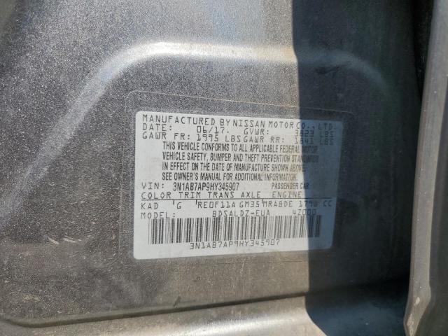 2017 Nissan Sentra S VIN: 3N1AB7AP9HY345907 Lot: 62827644