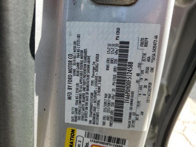 VIN 1FA6P0HD0F5124588 2015 Ford Fusion, SE no.12