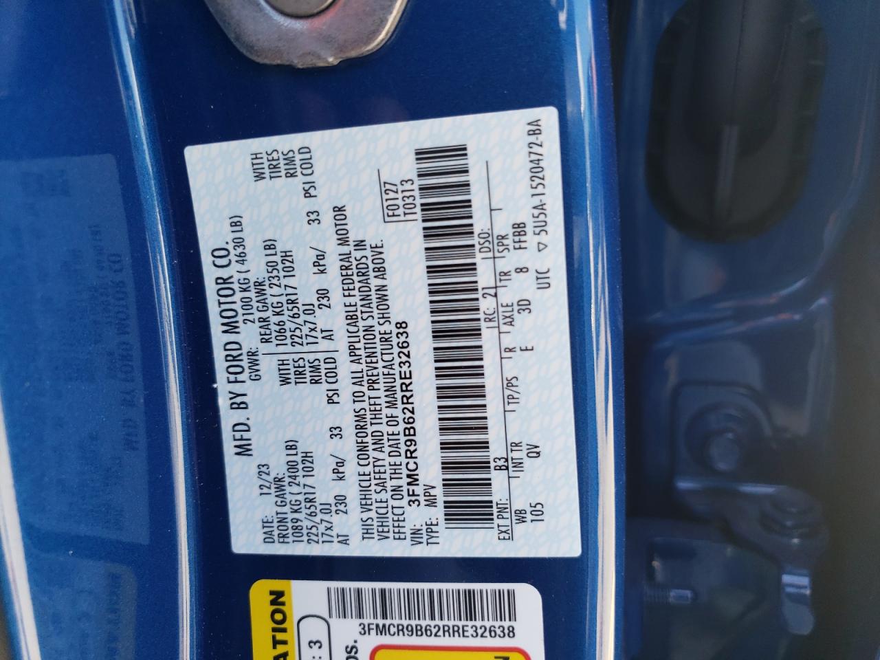 3FMCR9B62RRE32638 2024 Ford Bronco Sport Big Bend