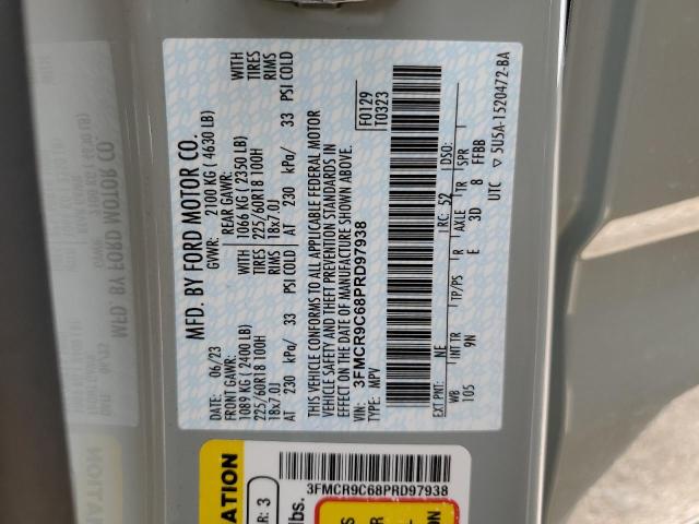 2023 Ford Bronco Sport Outer Banks VIN: 3FMCR9C68PRD97938 Lot: 61556664