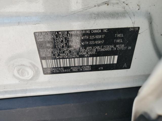 VIN 2T3W1RFV0KC004614 2019 Toyota RAV4, Xle no.13