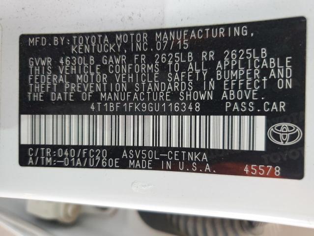 VIN 4T1BF1FK9GU116348 2016 Toyota Camry, LE no.13