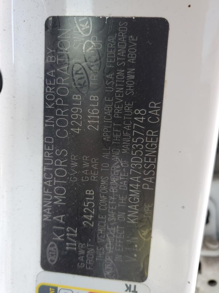 KNAGM4A73D5357748 2013 Kia Optima Lx