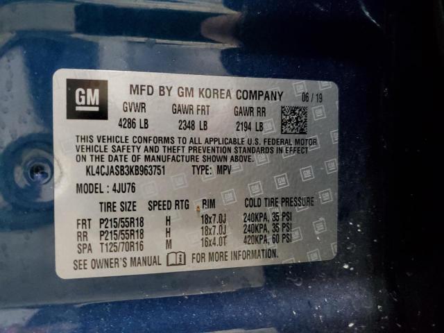 2019 Buick Encore Preferred VIN: KL4CJASB3KB963751 Lot: 63051944