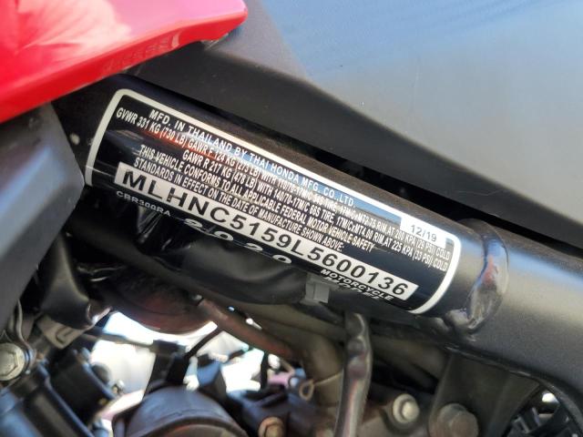 2020 HONDA CBR300 RA MLHNC5159L5600136