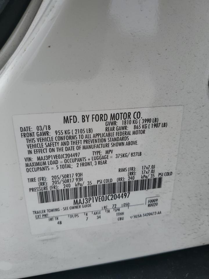 MAJ3P1VE0JC204497 2018 Ford Ecosport Titanium