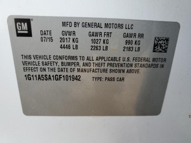 2016 CHEVROLET MALIBU LIM - 1G11A5SA1GF101942