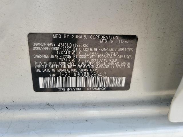 2021 SUBARU CROSSTREK - JF2GTABC0M8295435