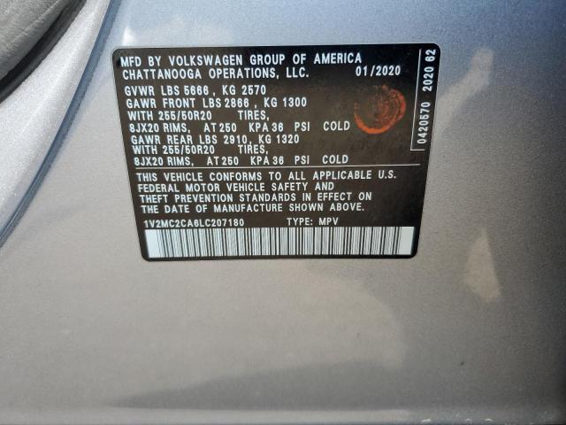 2020 VOLKSWAGEN ATLAS CROS - 1V2MC2CA6LC207180