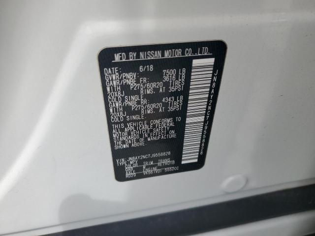 2018 Nissan Armada Sv VIN: JN8AY2NC7J9558828 Lot: 61611894