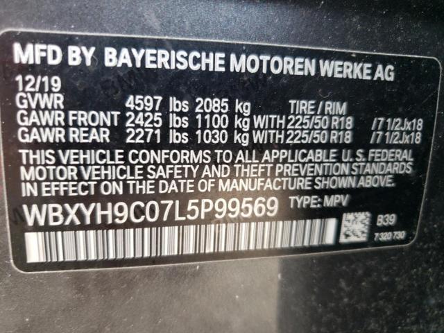 2020 BMW X2 SDRIVE2 WBXYH9C07L5P99569