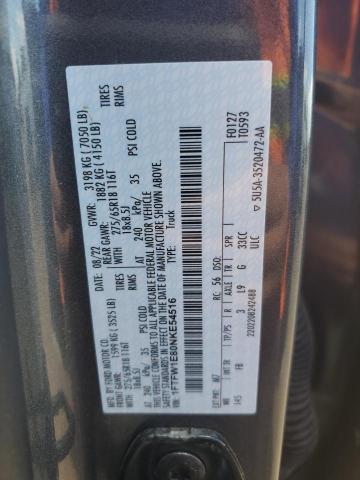 2022 Ford F150 Supercrew VIN: 1FTFW1E80NKE54516 Lot: 61237844