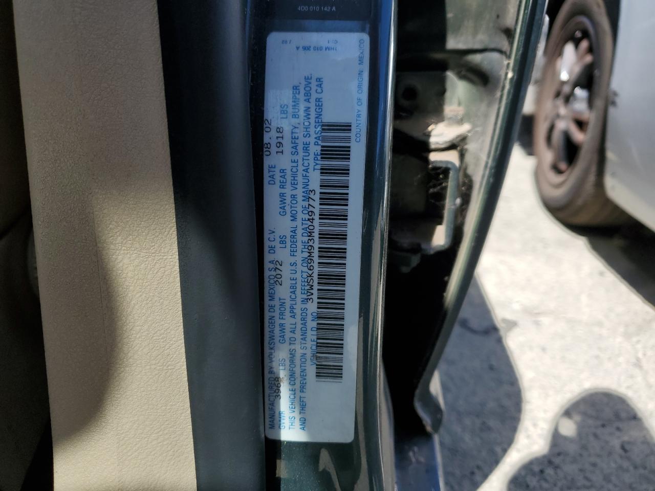 3VWSK69M93M049773 2003 Volkswagen Jetta Gls