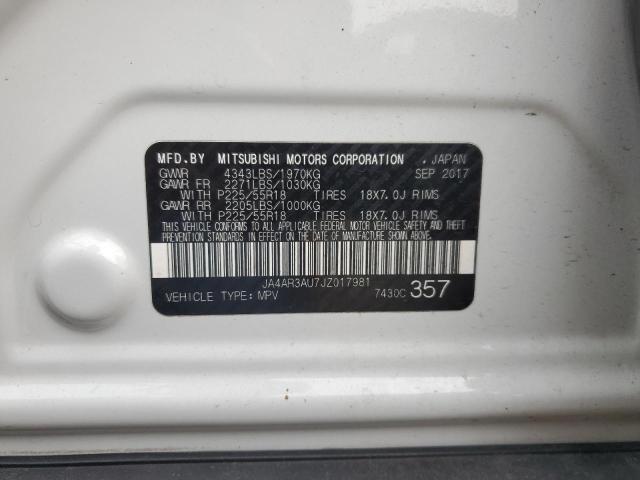 2018 MITSUBISHI OUTLANDER - JA4AR3AU7JZ017981