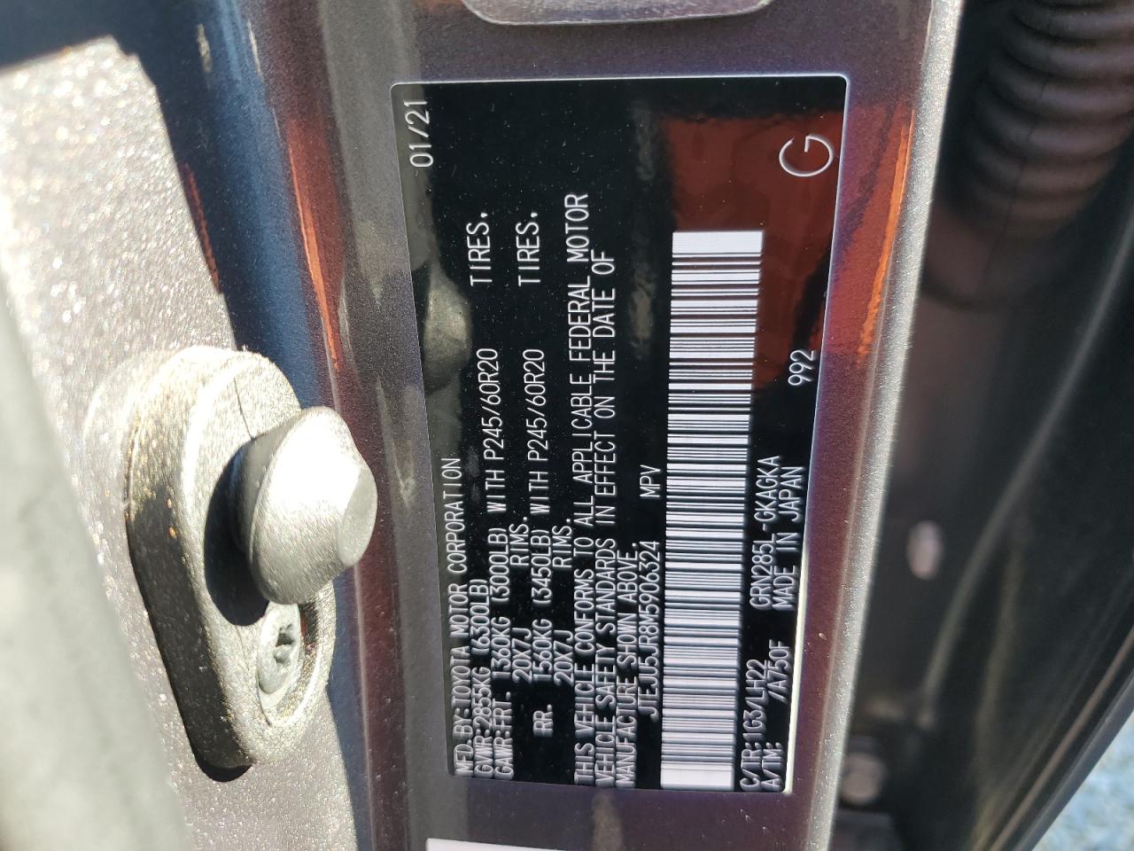 JTEJU5JR8M5906324 2021 Toyota 4Runner Night Shade