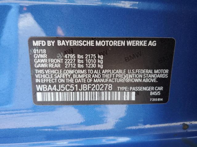 VIN WBA4J5C51JBF20278 2018 BMW 4 Series, 440I Gran ... no.12