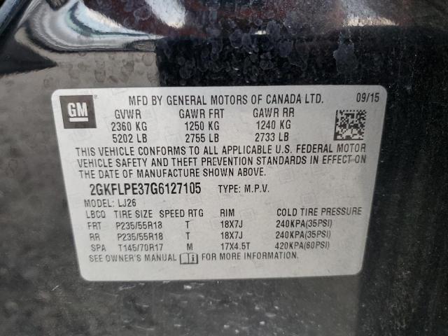 2016 GMC TERRAIN 2GKFLPE37G6127105