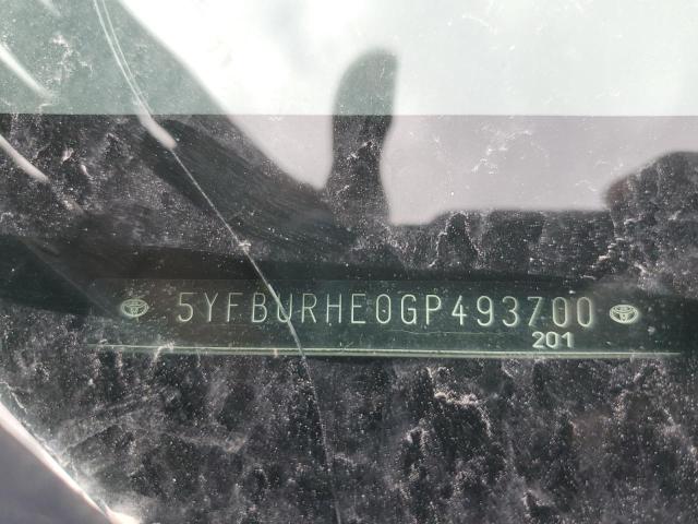 2016 TOYOTA COROLLA L - 5YFBURHE0GP493700