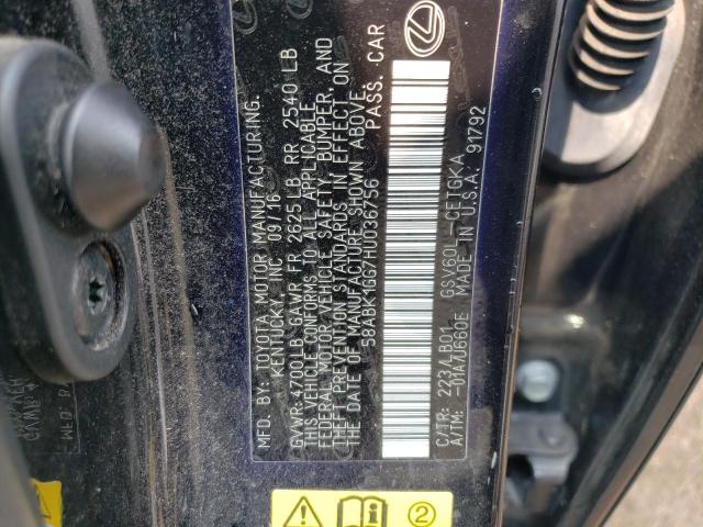 2017 LEXUS ES 350 - 58ABK1GG7HU036756