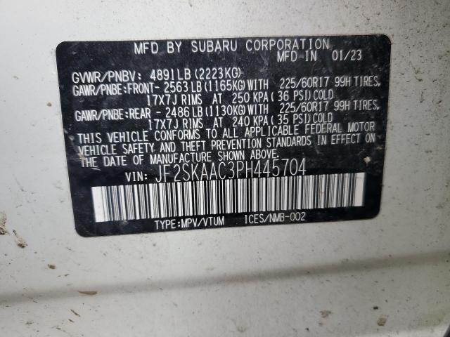 2023 SUBARU FORESTER JF2SKAAC3PH445704