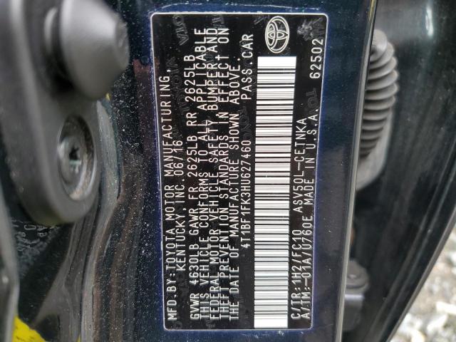 VIN 4T1BF1FK3HU627460 2017 Toyota Camry, LE no.12