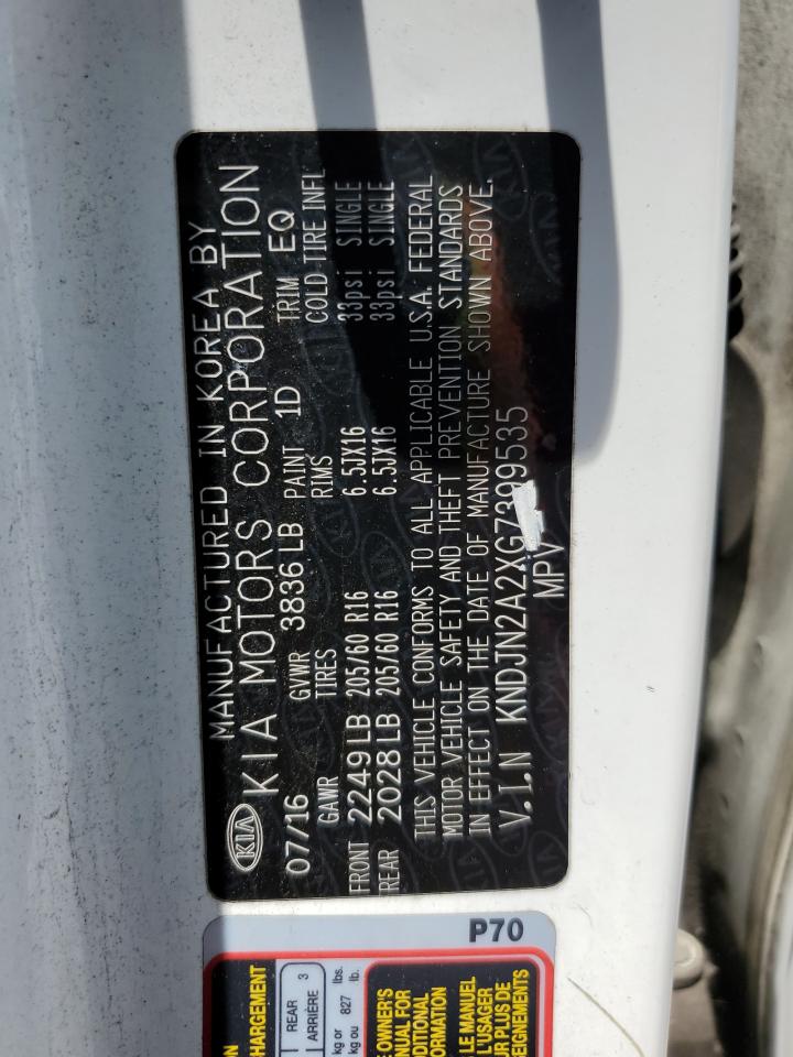 KNDJN2A2XG7399535 2016 Kia Soul