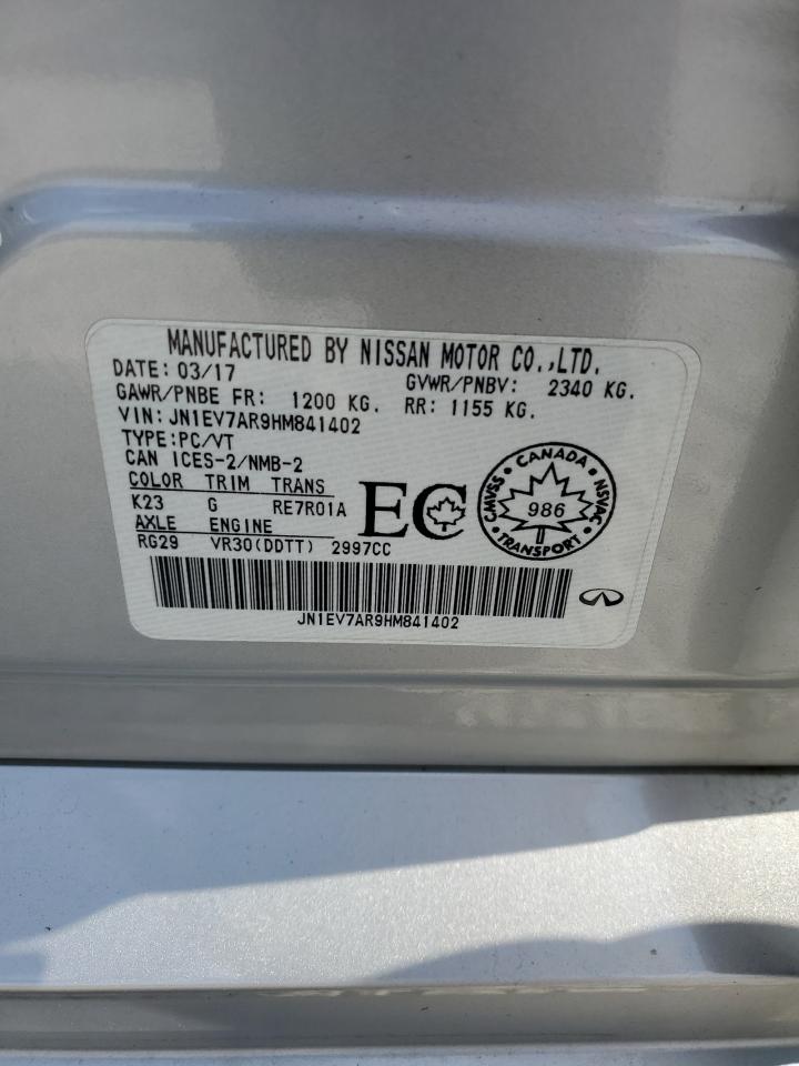 JN1EV7AR9HM841402 2017 Infiniti Q50 Premium