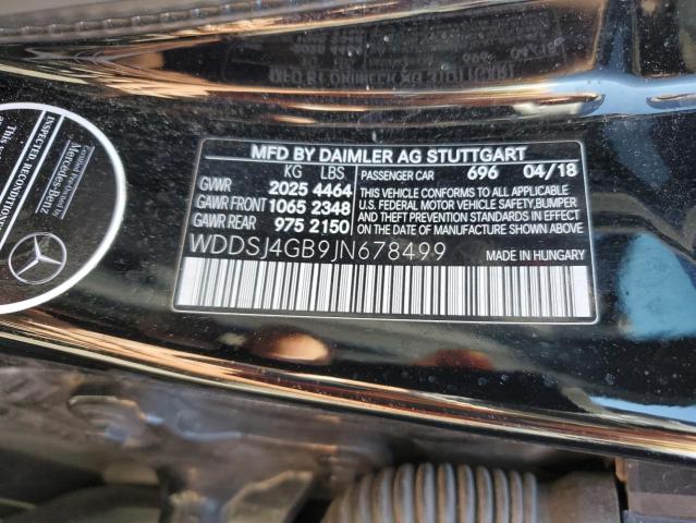 VIN WDDSJ4GB9JN678499 2018 Mercedes-Benz CLA-Class,... no.13