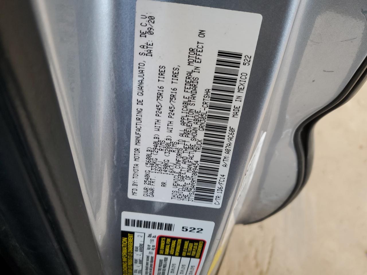 3TYSZ5AN9MT009454 2021 Toyota Tacoma Access Cab