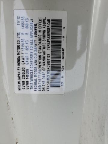 2013 Honda Cr-Z Ex VIN: JHMZF1C6XDS001127 Lot: 63149244