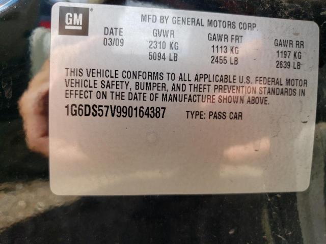 2009 Cadillac Cts Hi Feature V6 VIN: 1G6DS57V990164387 Lot: 61207164