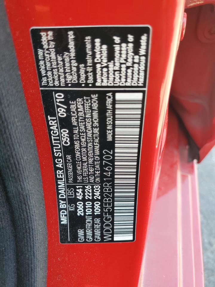 WDDGF5EB2BR146702 2011 Mercedes-Benz C 300