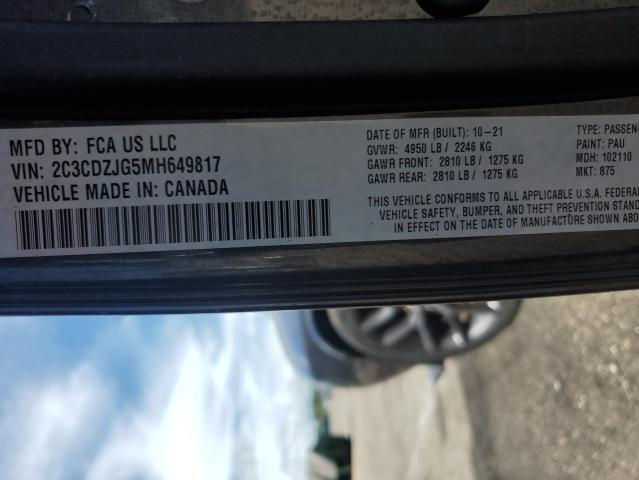 2021 DODGE CHALLENGER - 2C3CDZJG5MH649817