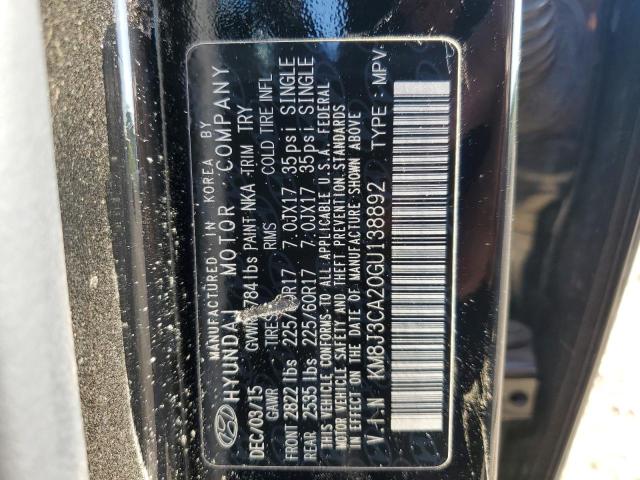 2016 Hyundai Tucson Limited VIN: KM8J3CA20GU138892 Lot: 61811924