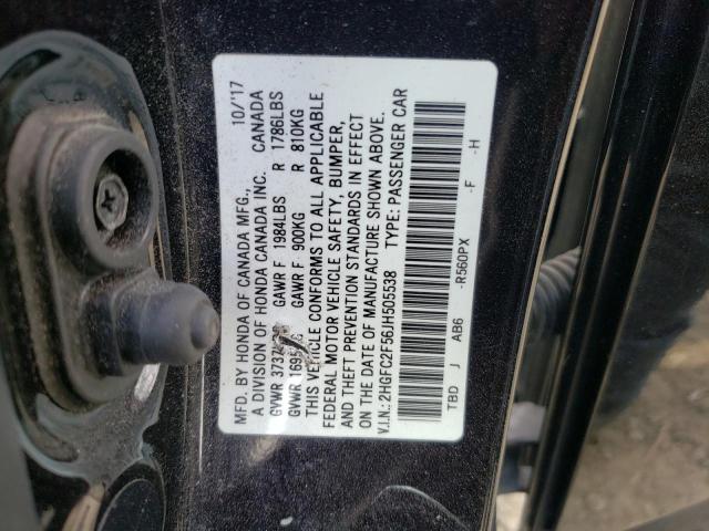 2018 HONDA CIVIC 4D E 2HGFC2F56JH505538