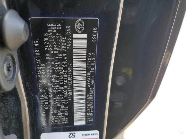 4T1B11HKXJU675992 2018 TOYOTA CAMRY - Image 12