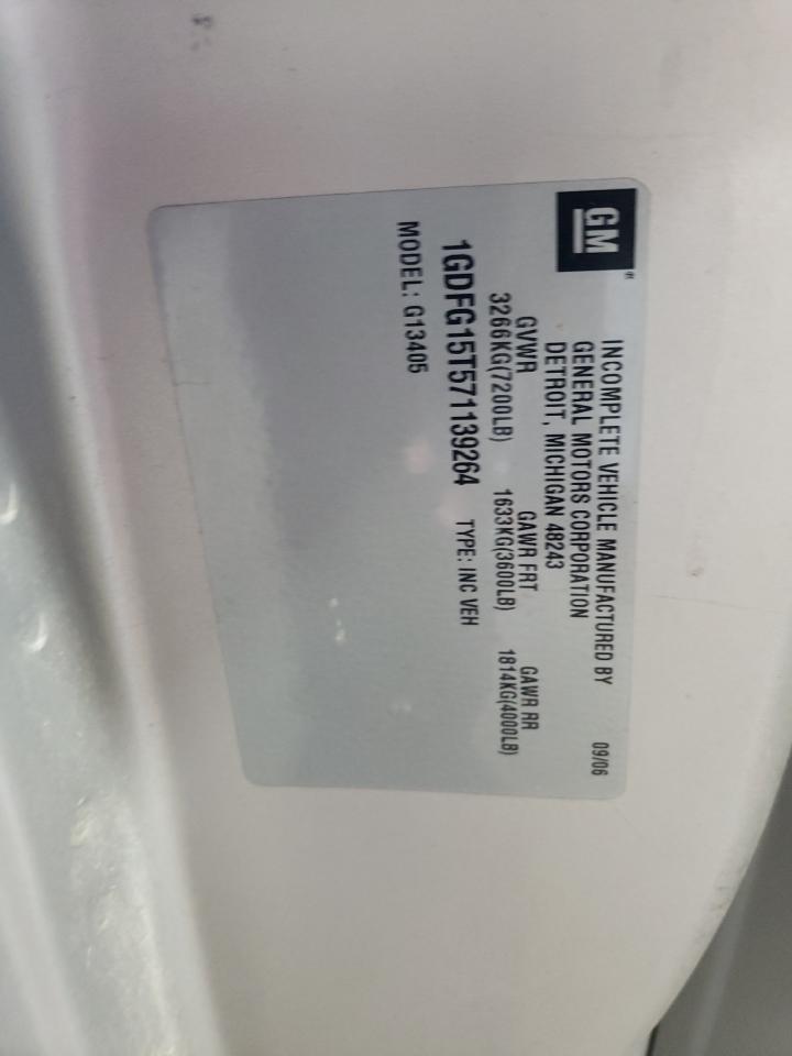 1GDFG15T571139264 2007 GMC Savana Rv G1500