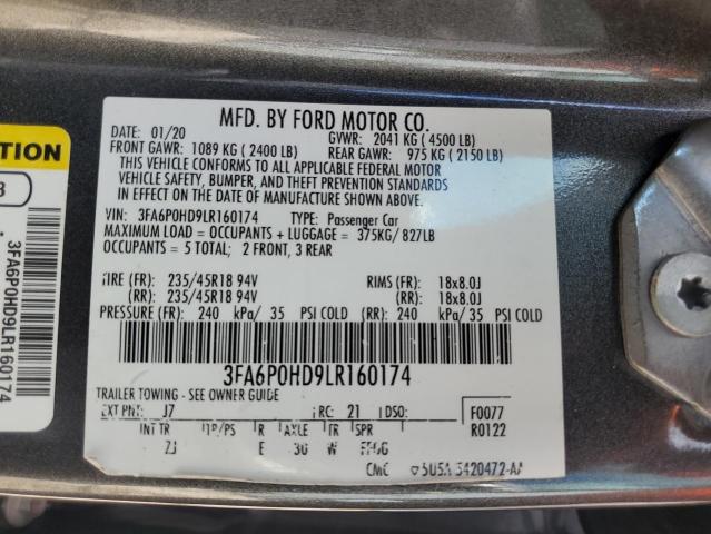 VIN 3FA6P0HD9LR160174 2020 Ford Fusion, SE no.13