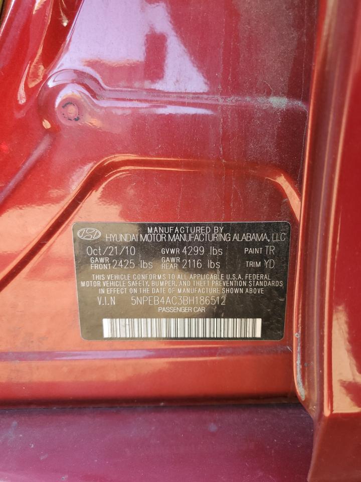 5NPEB4AC3BH186512 2011 Hyundai Sonata Gls